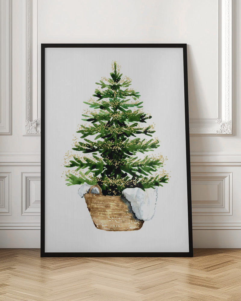 Wall art Cozy watercolor Christmas tree (2)