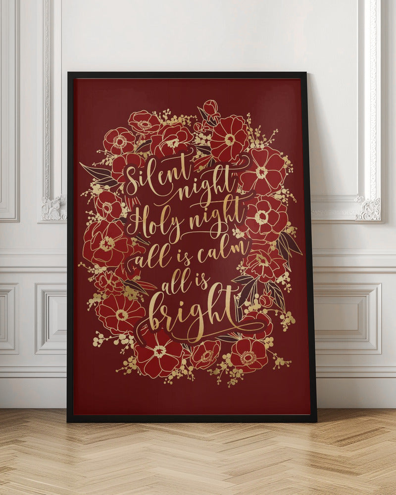 Wall art Silent night - red