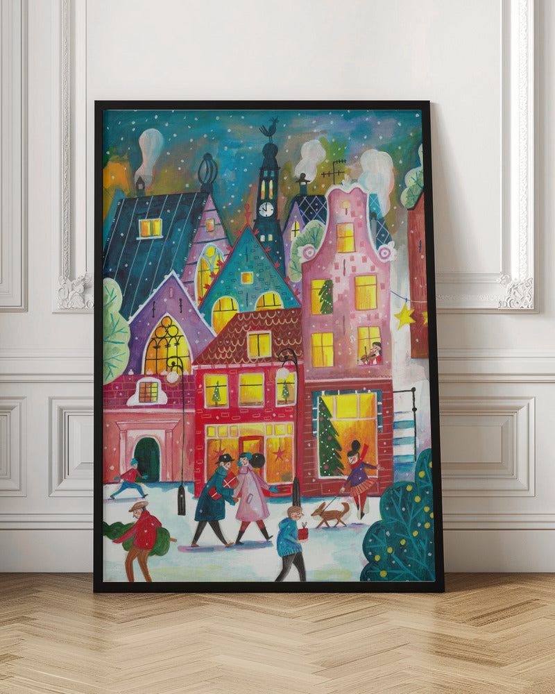 Wall art Christmas in Amsterdam Canvas Print