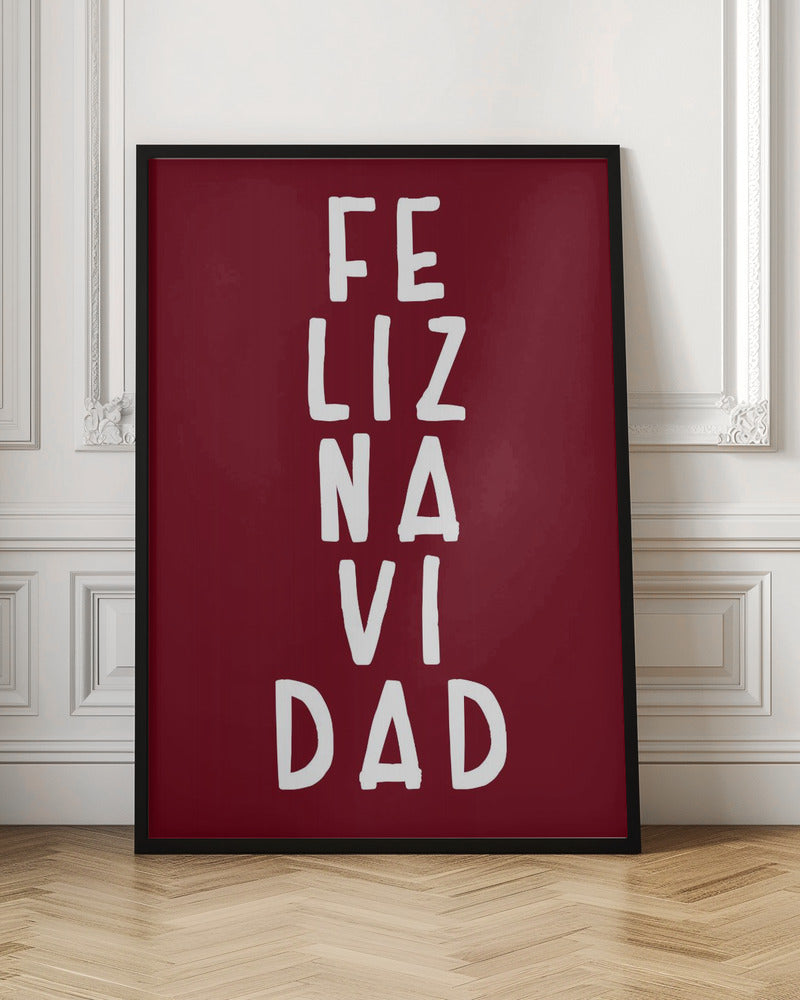 Wall art Simple Feliz Navidad Canvas Print