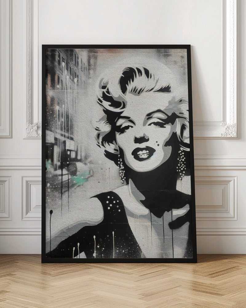 Wall art Marilyn Monroe 24X36inch In White Floating Frame