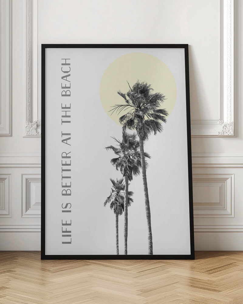 Landscape Photography Canvas Print-wall-art-life-is-better-at-the-beach-palm-trees-36X48