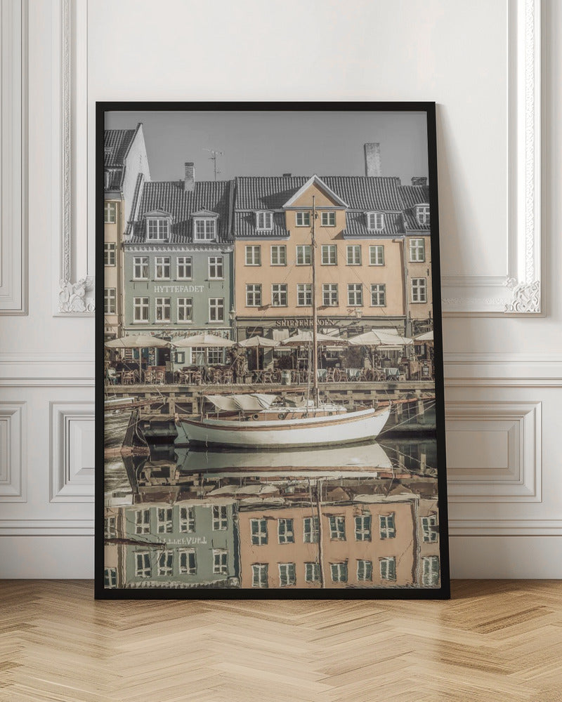 Landscape Photography Canvas Print-wall-art-copenhagen-vintage-quiet-nyhavn-36X48