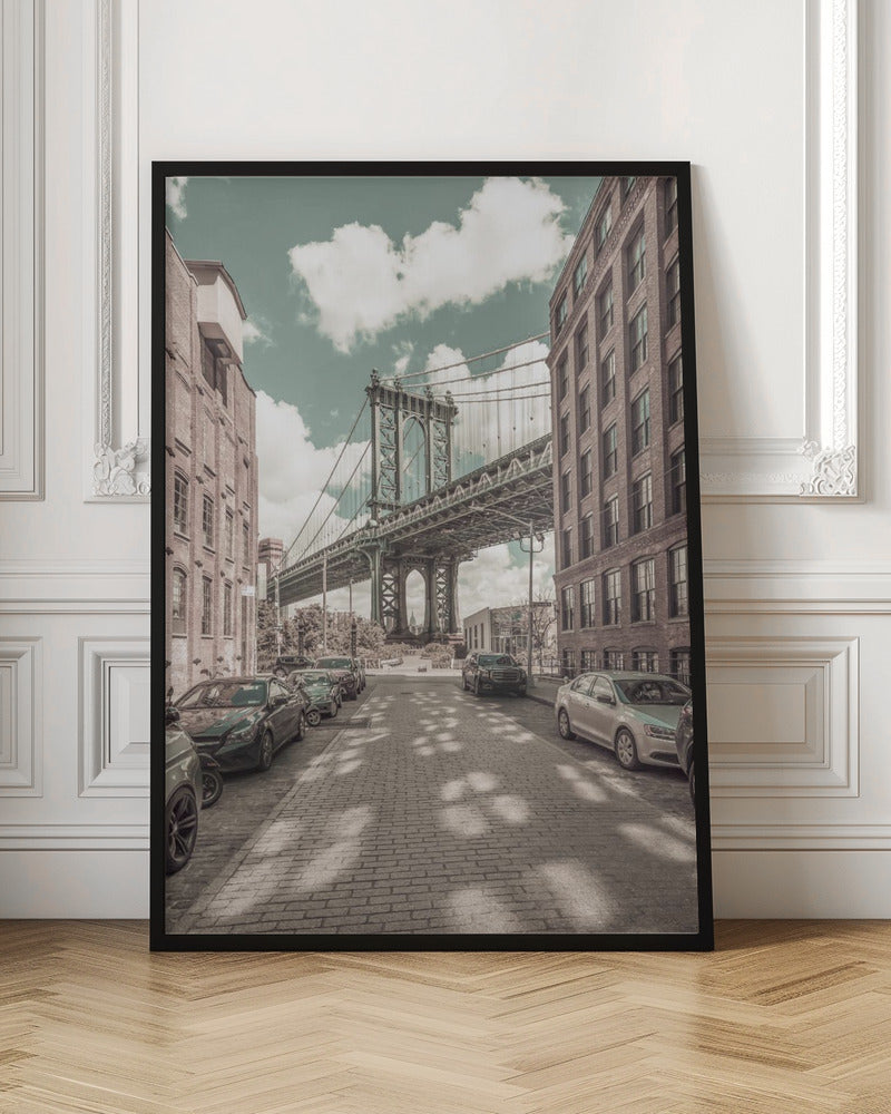 Wall art NEW YORK CITY Manhattan Bridge | urban vintage style