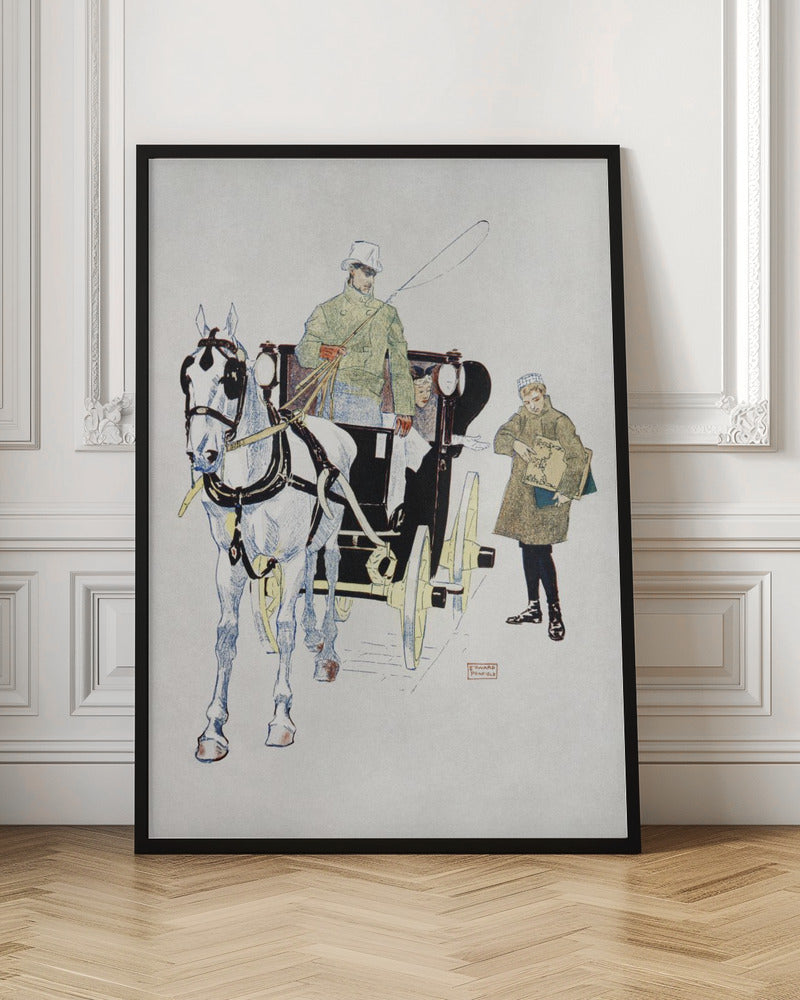 Abstract Art Canvas Print-wall-art-vintage-carriage-1893-36X48