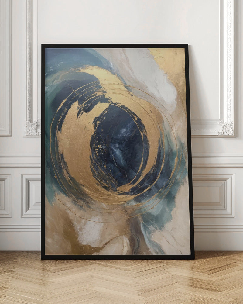 Abstract Art Canvas Print-wall-art-golden-vortex-36X48