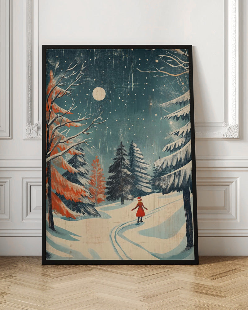 Wall art Christmas girl Canvas Print