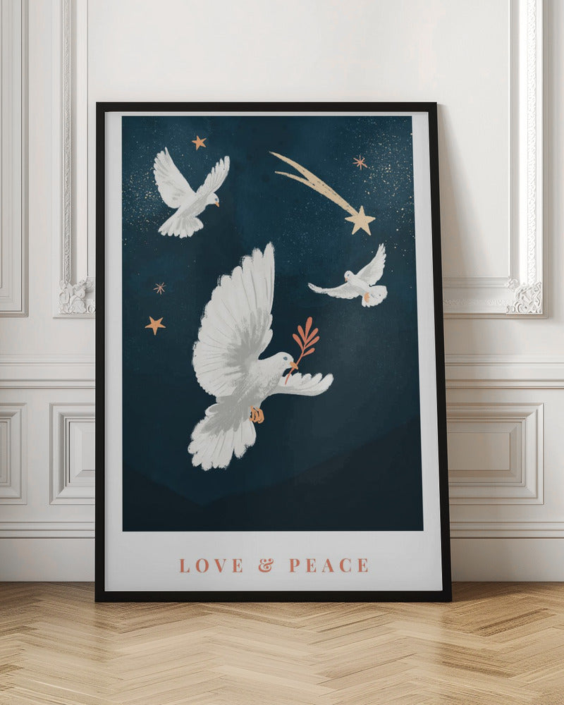 Wall art Love &  Peace Canvas Print