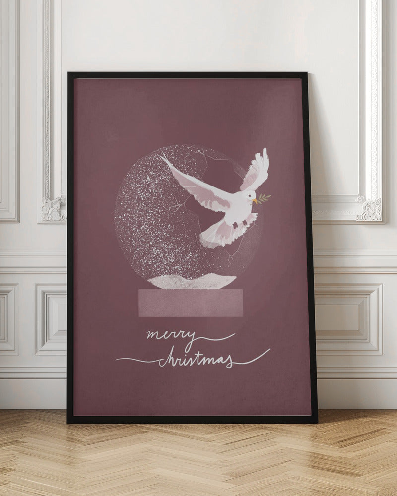 Wall art Snowglobe Dove