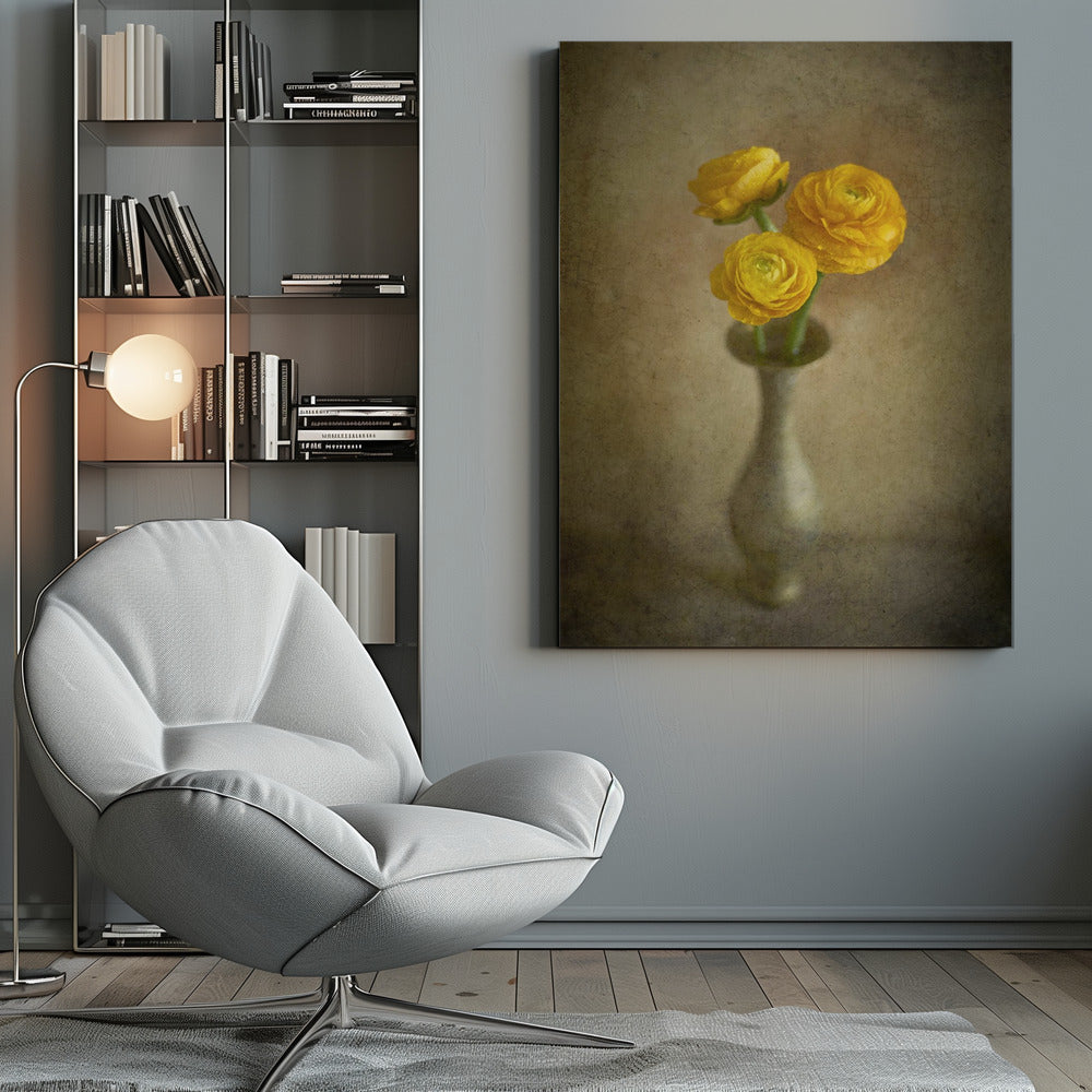 Wall art Yellow buttercups