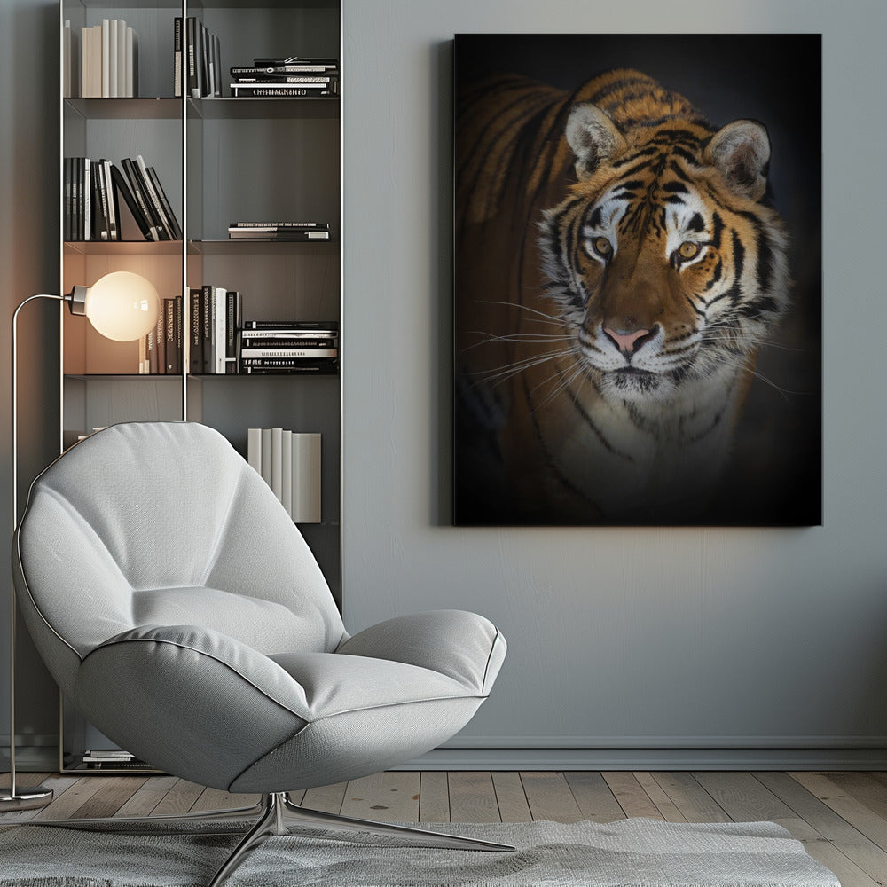 Wall Art Felines Nature-Inspired Canvas Print-wall-art-portrait-of-a-siberian-tiger-inches