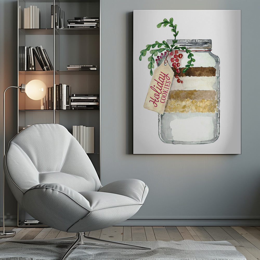 Wall art Holiday cookies in a jar