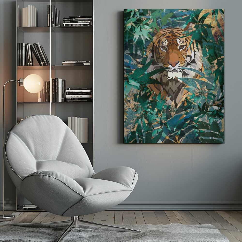 Wall art Tiger in the jungle 2