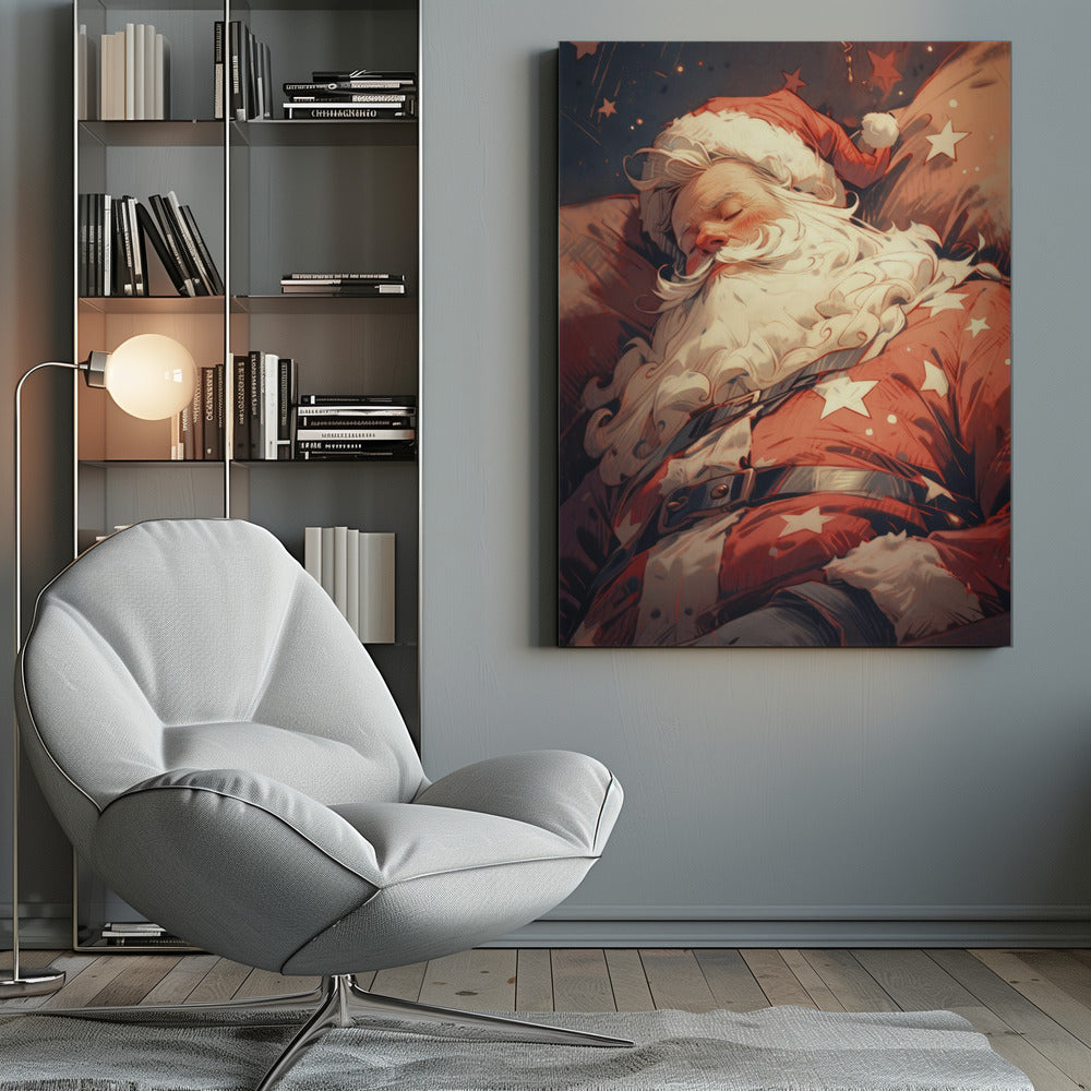 Wall art Sleeping Santa