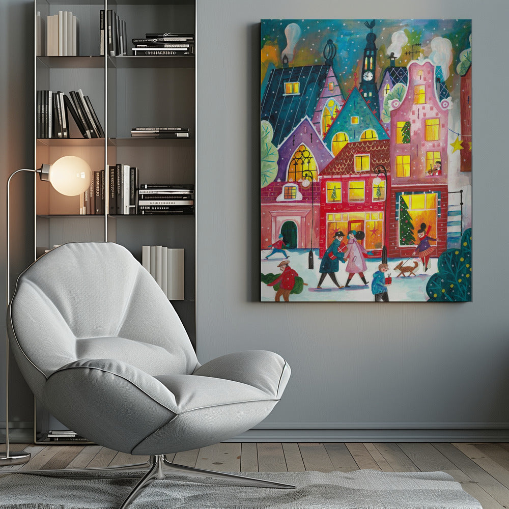 Wall art Christmas in Amsterdam Canvas Print