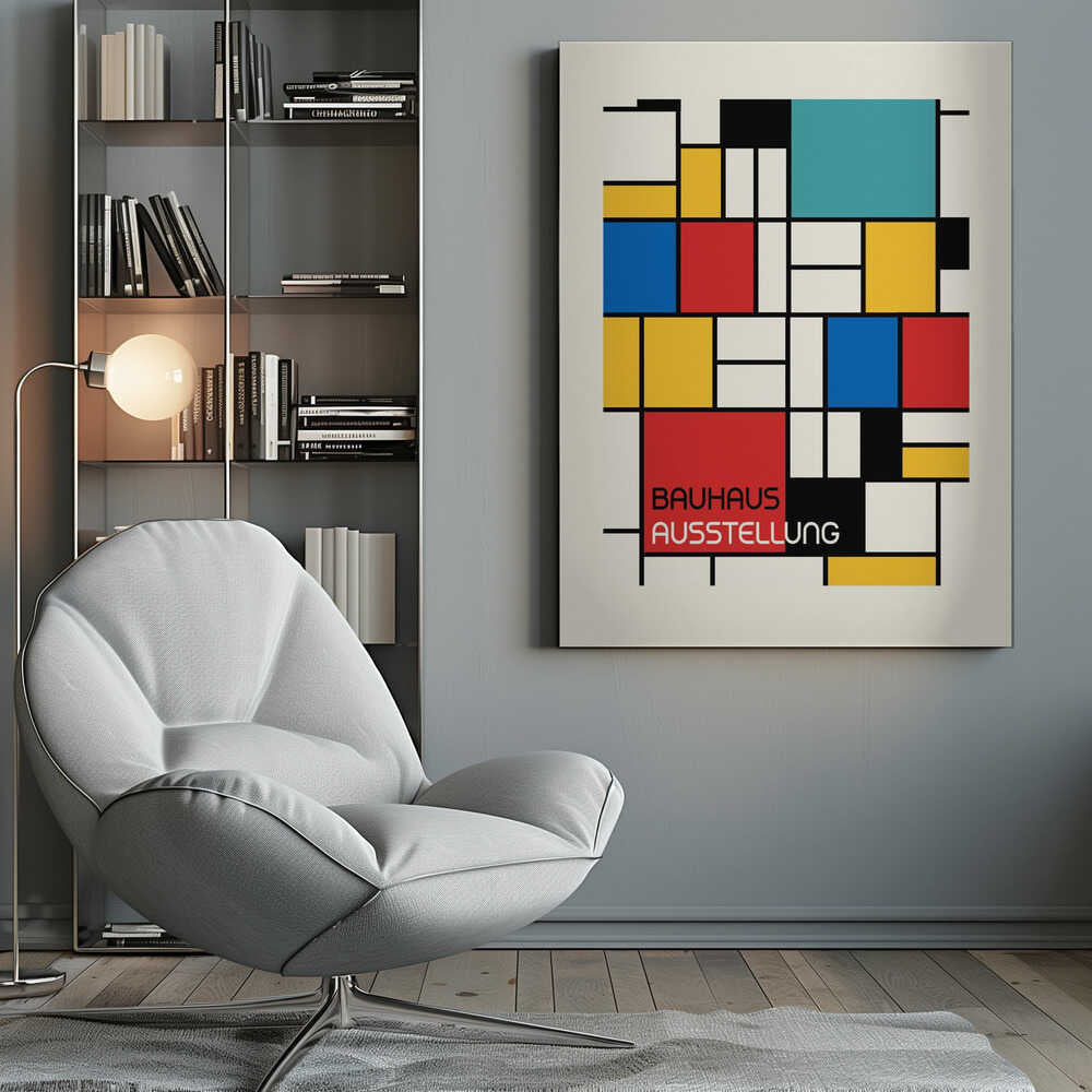 Wall art Bauhaus Geometric Design Retro