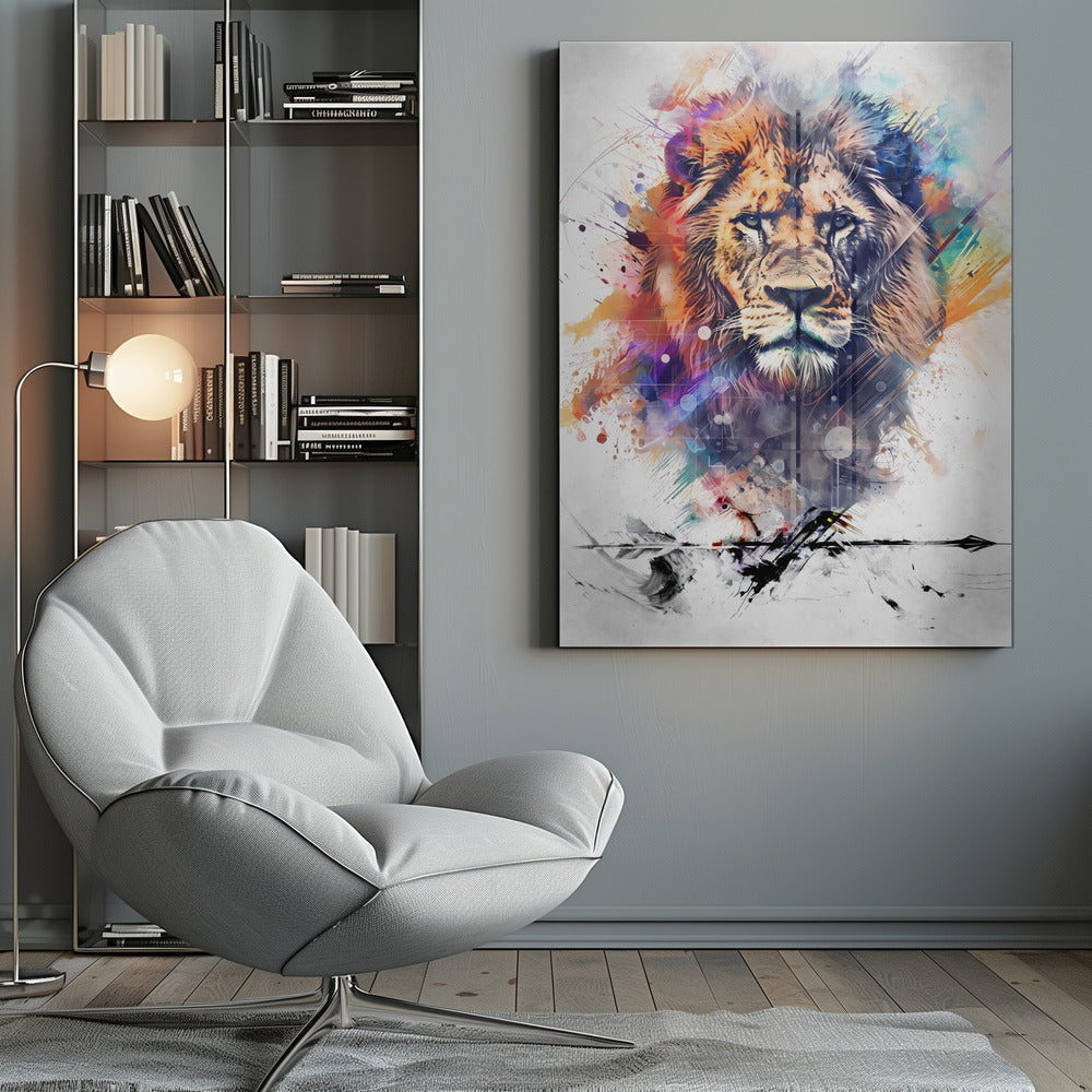 Wall Art Felines Nature-Inspired Canvas Print-wall-art-lion-poster-art-04-inches