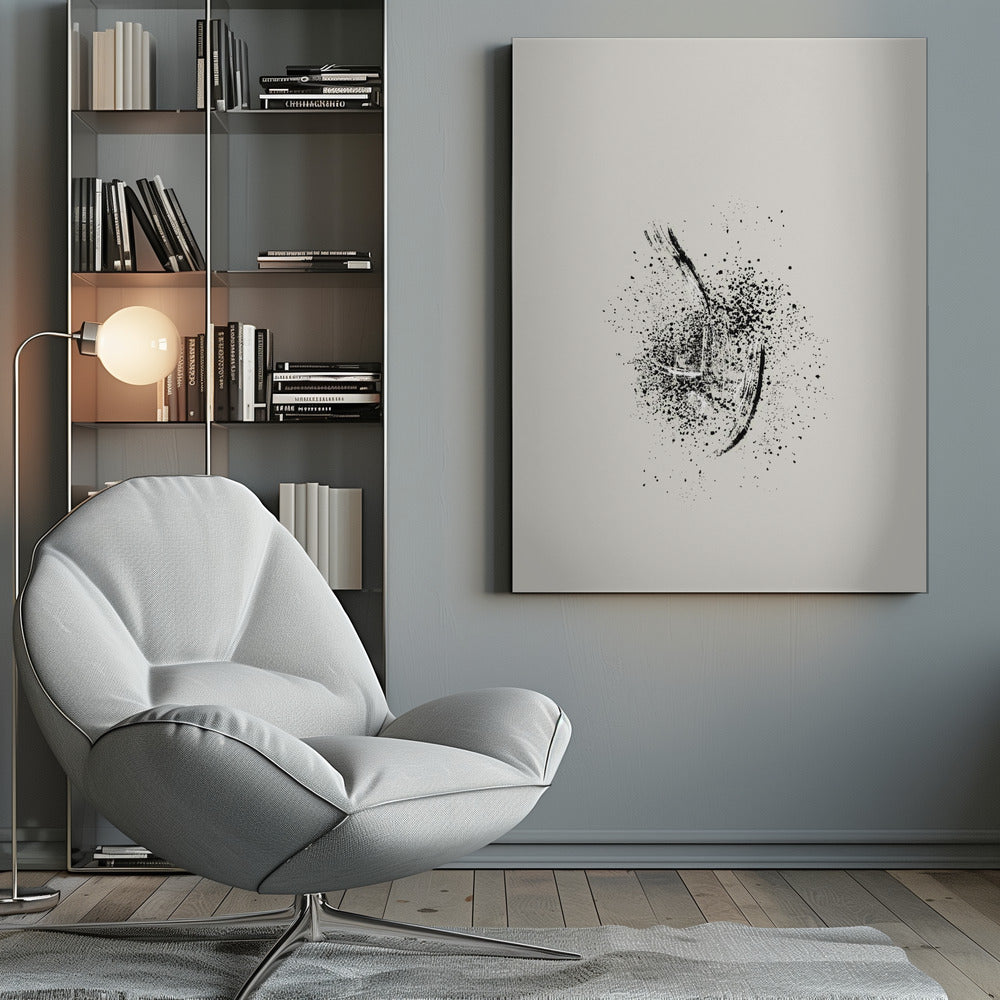 Abstract Art Canvas Print-wall-art-brush-splatters-2-inches