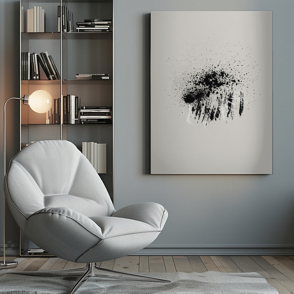 Abstract Art Canvas Print-wall-art-brush-splatters-3-