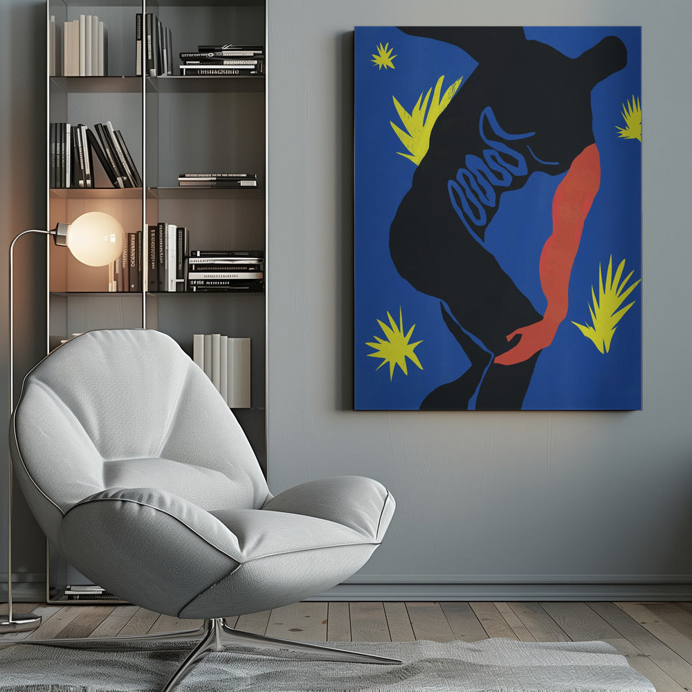 Abstract Art Canvas Print-wall-art-cut-out-paper-sport-figurine-inches