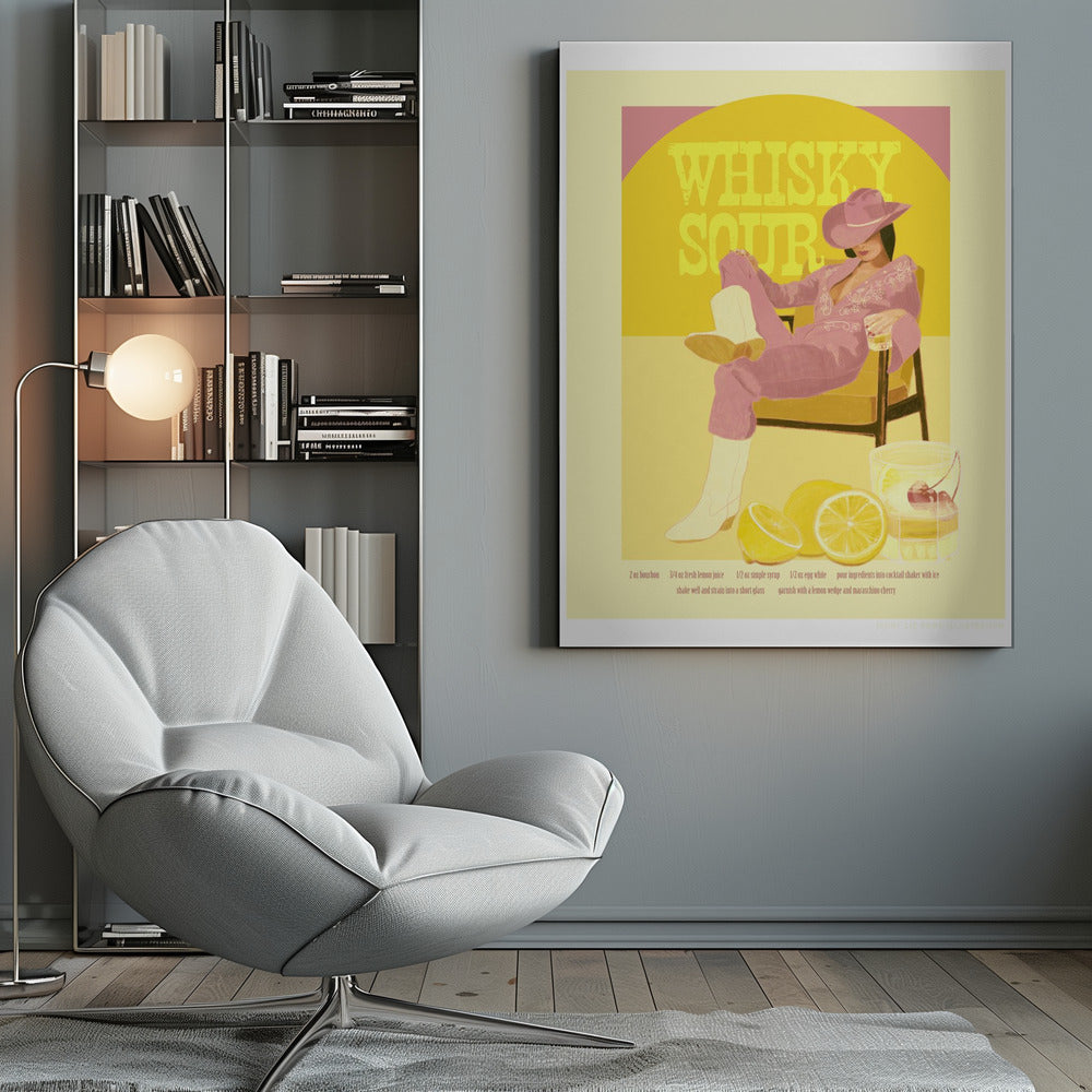 Wall art Jlr Whiskysour Pink Copy Canvas Print