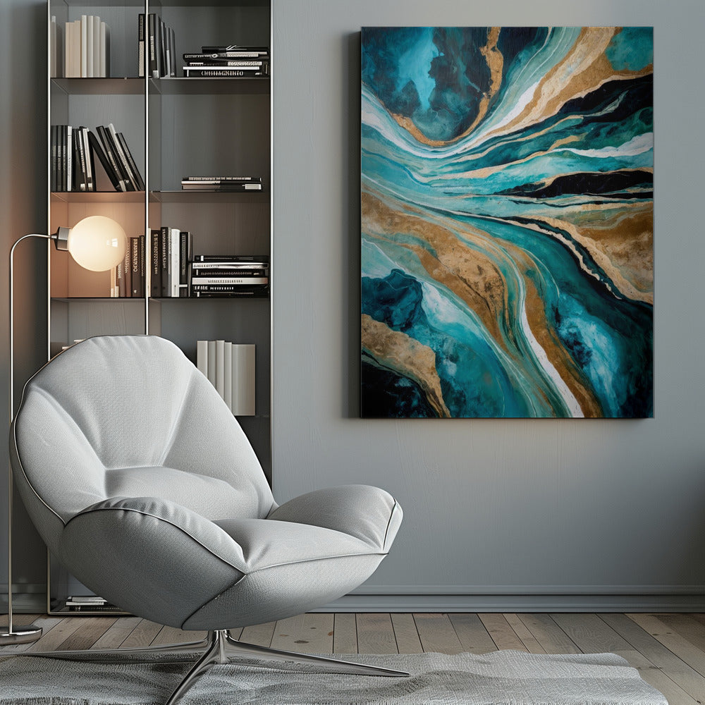 Abstract Art Canvas Print-wall-art-flowing-through-time-