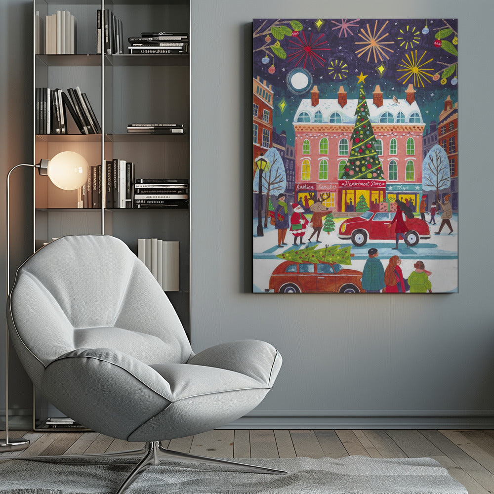 Wall art Christmas in the City Canvas Print