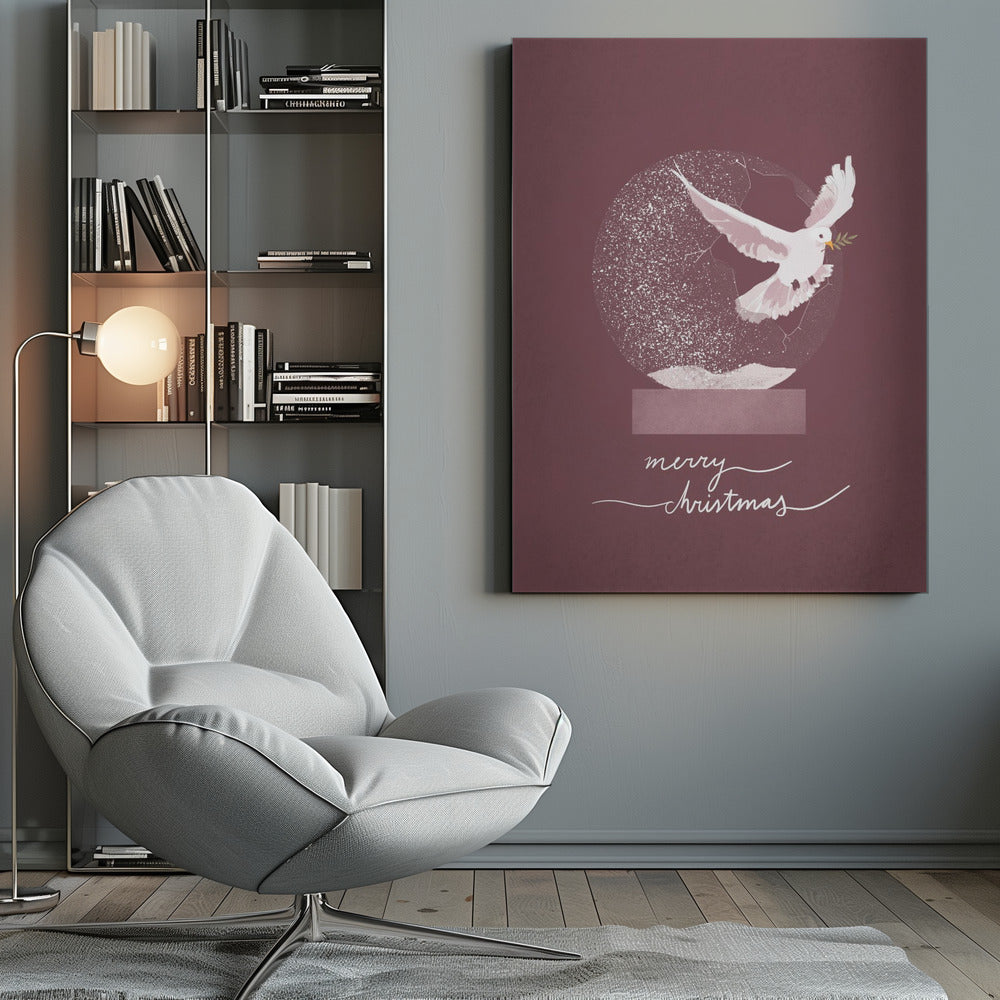 Wall art Snowglobe Dove