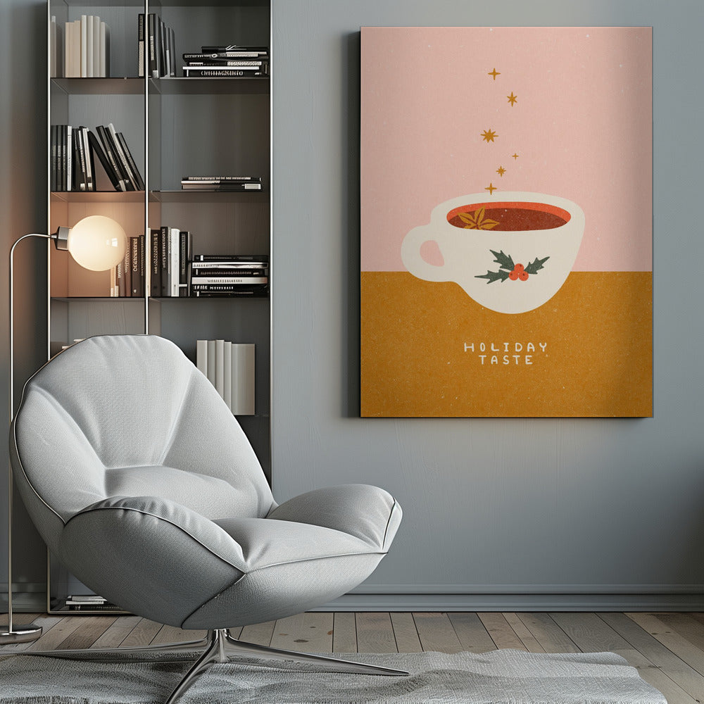 Wall art Mulled wine mug. Holiday Taste Canvas Print