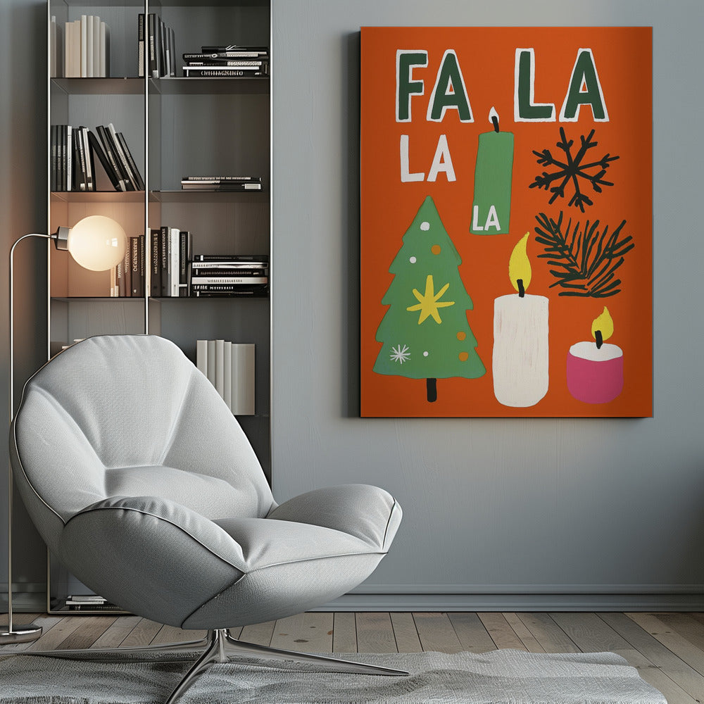 Wall art Fa la la Canvas Print