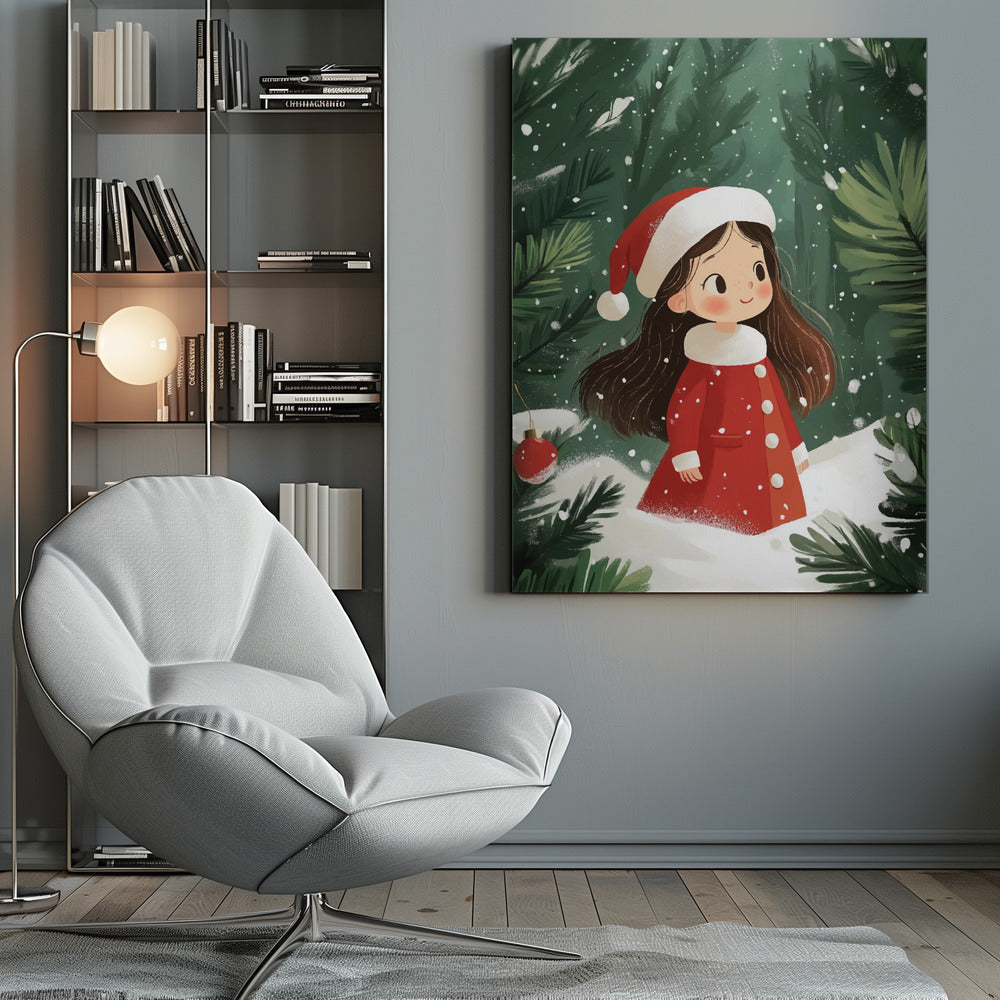 Wall art Christmas Girl