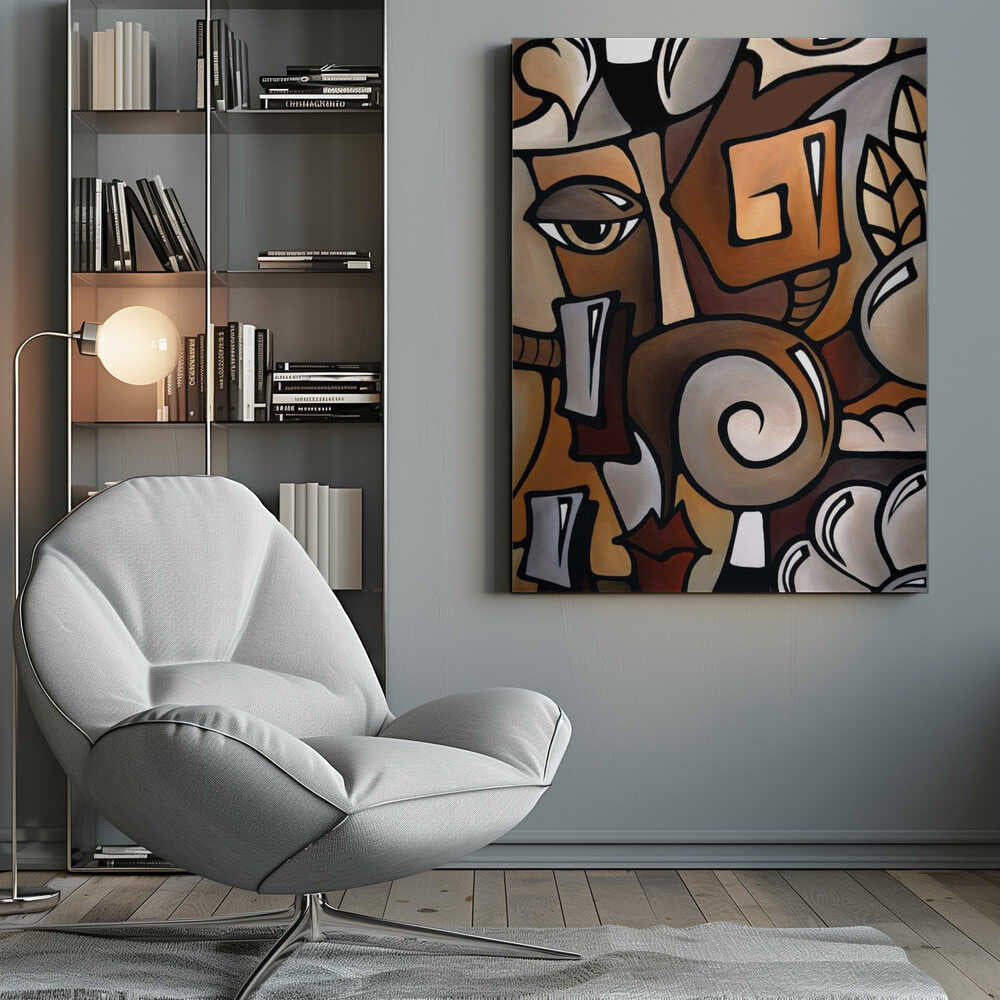 Wall art Dynamic Cubist Harmony