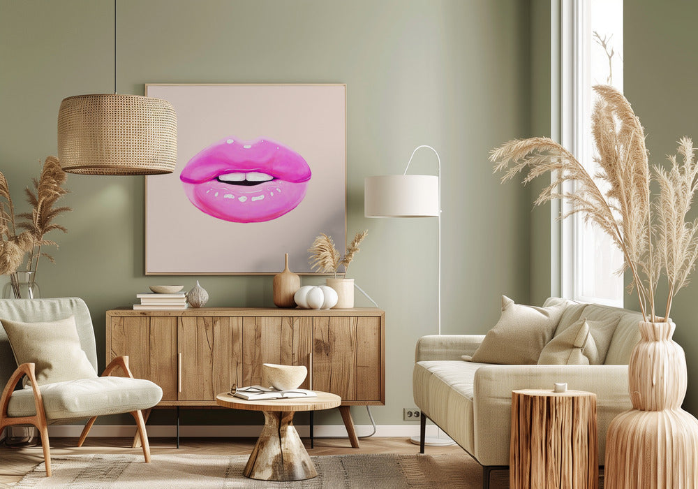 Wall art Pink Lips