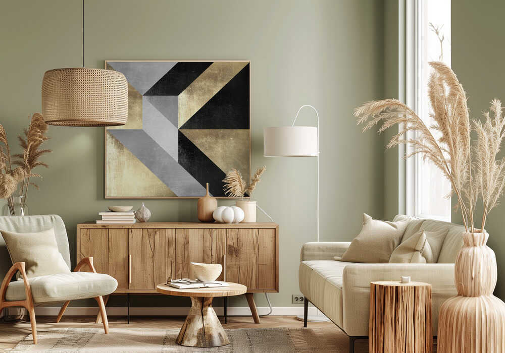 Wall art Gold Geometry