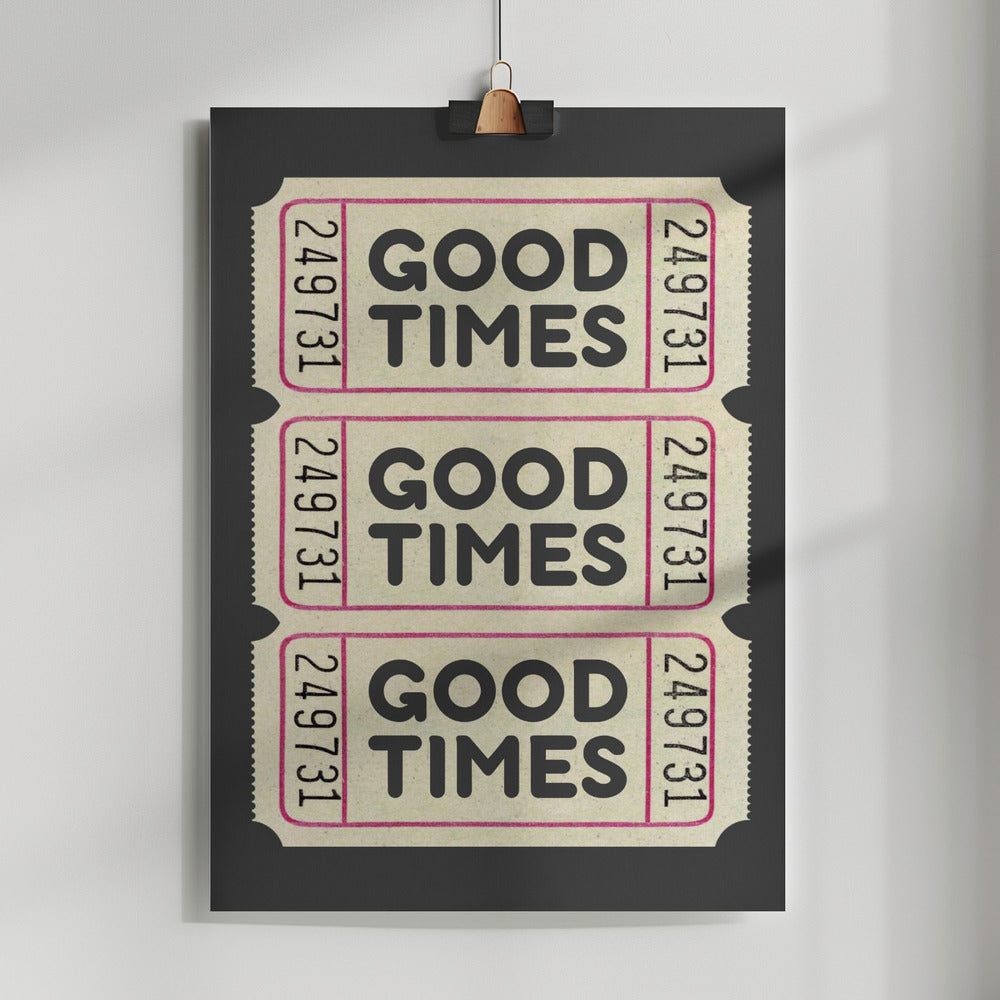 Good Times Ticket Stub Canvas. Customizable