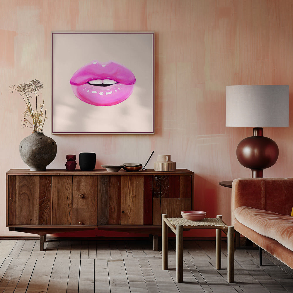 Wall art Pink Lips