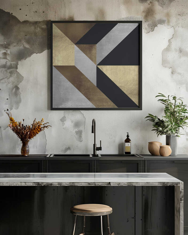 Wall art Golden Geometry