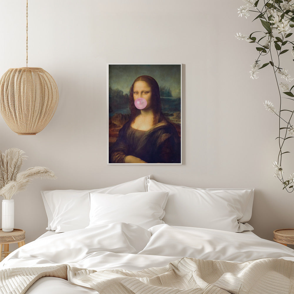 Wall art Mona Lisa Bubble Gum Canvas Print