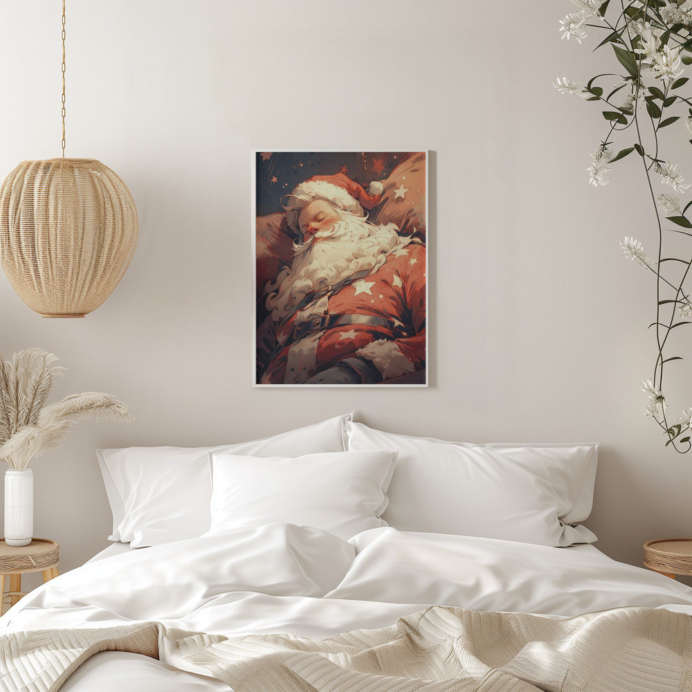 Wall art Sleeping Santa