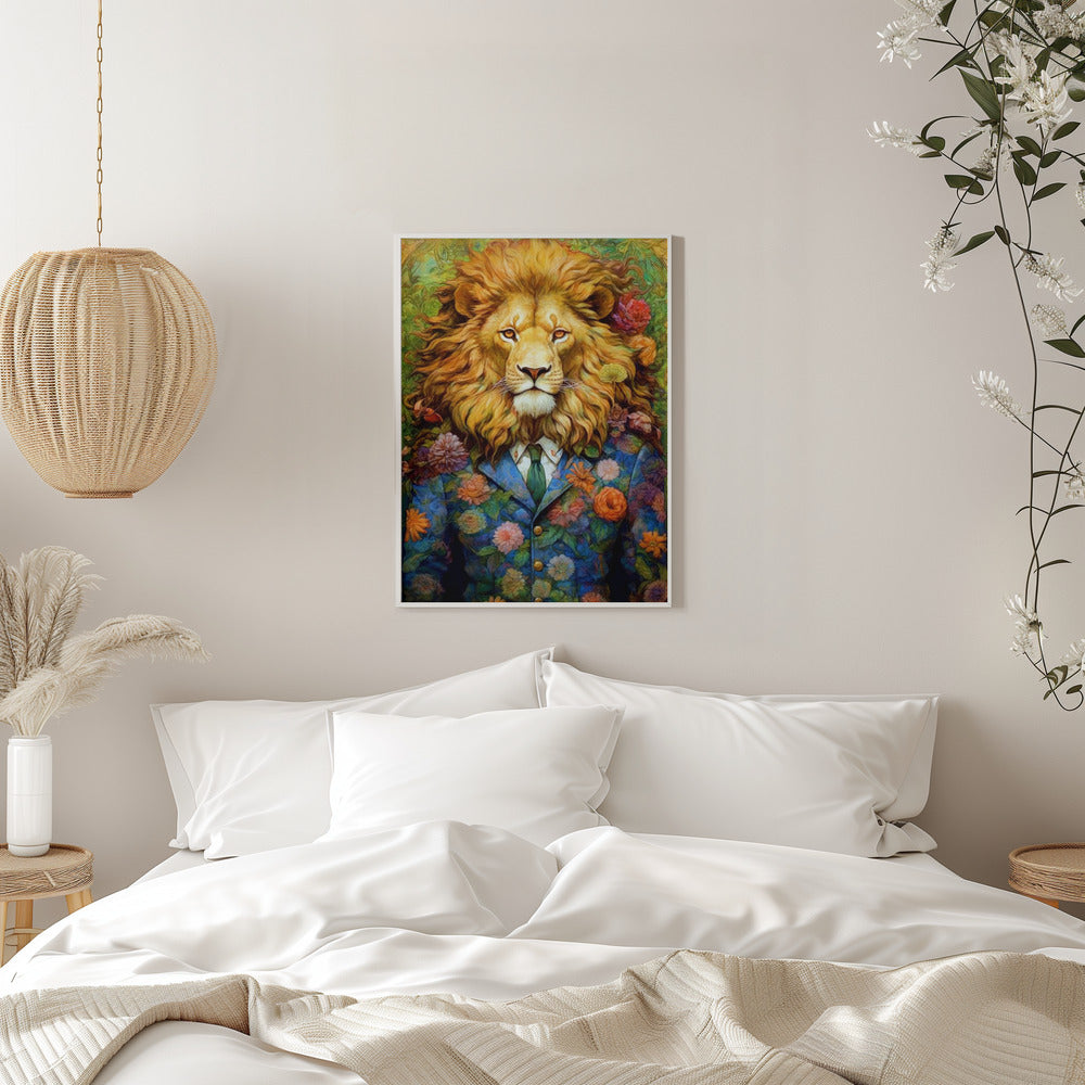 Wall Art Felines Nature-Inspired Canvas Print-wall-art-lion-animal-art-lion-inches