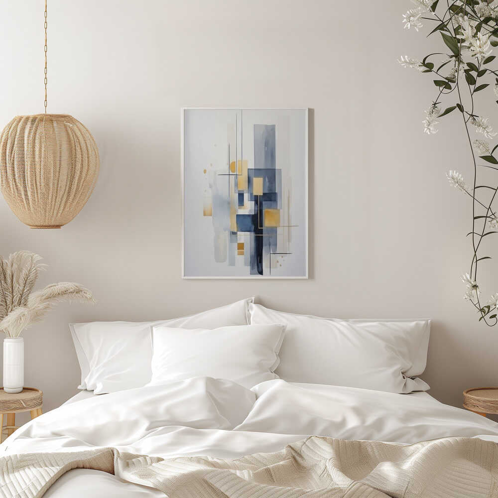 Wall art Blue Geometric 1