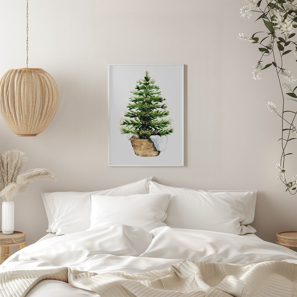 Wall art Cozy watercolor Christmas tree (2)