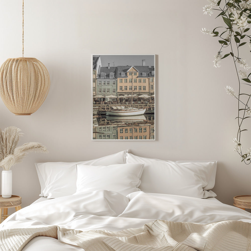 Landscape Photography Canvas Print-wall-art-copenhagen-vintage-quiet-nyhavn-