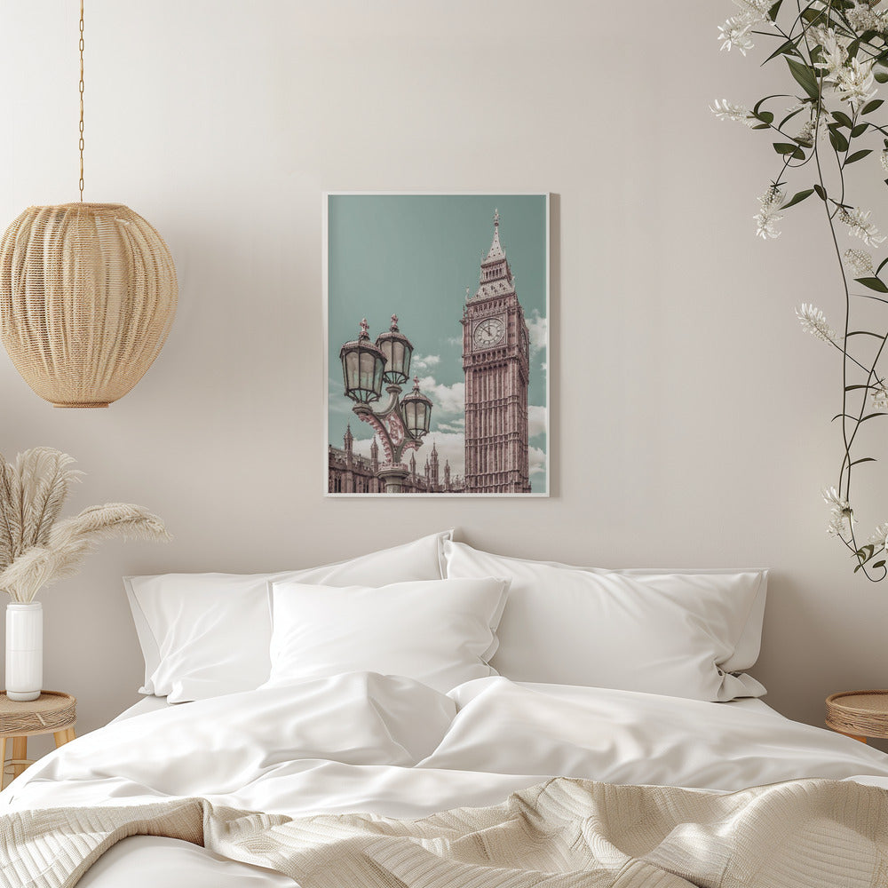 Landscape Photography Canvas Print-wall-art-london-elizabeth-tower-urban-vintage-style-