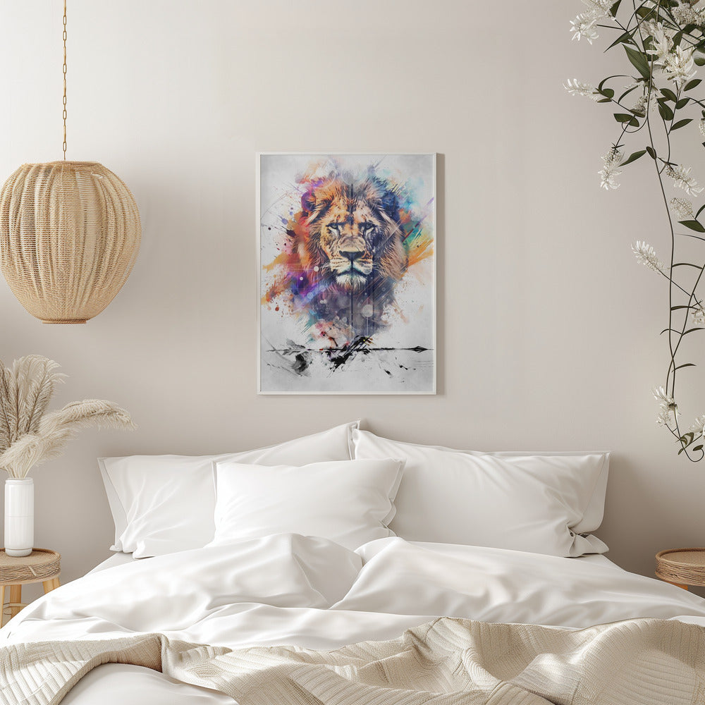 Wall Art Felines Nature-Inspired Canvas Print-wall-art-lion-poster-art-04-inches