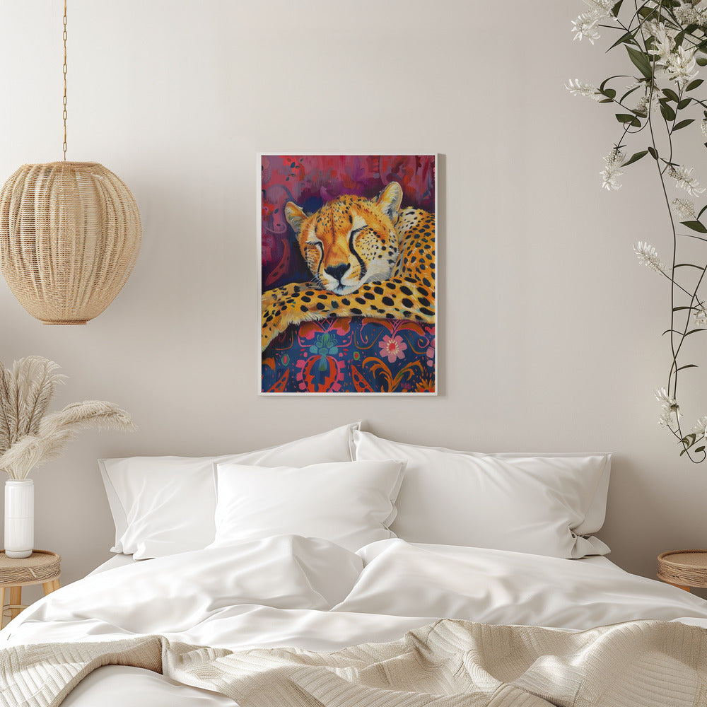 Wall Art Felines Nature-Inspired Canvas Print-wall-art-resting-cheetah-inches