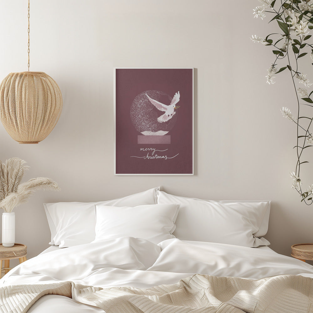 Wall art Snowglobe Dove