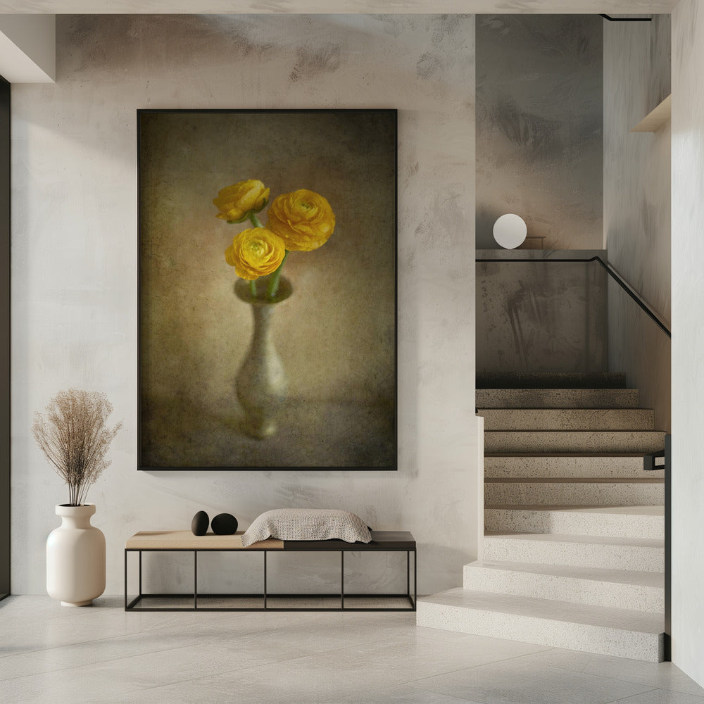 Wall art Yellow buttercups