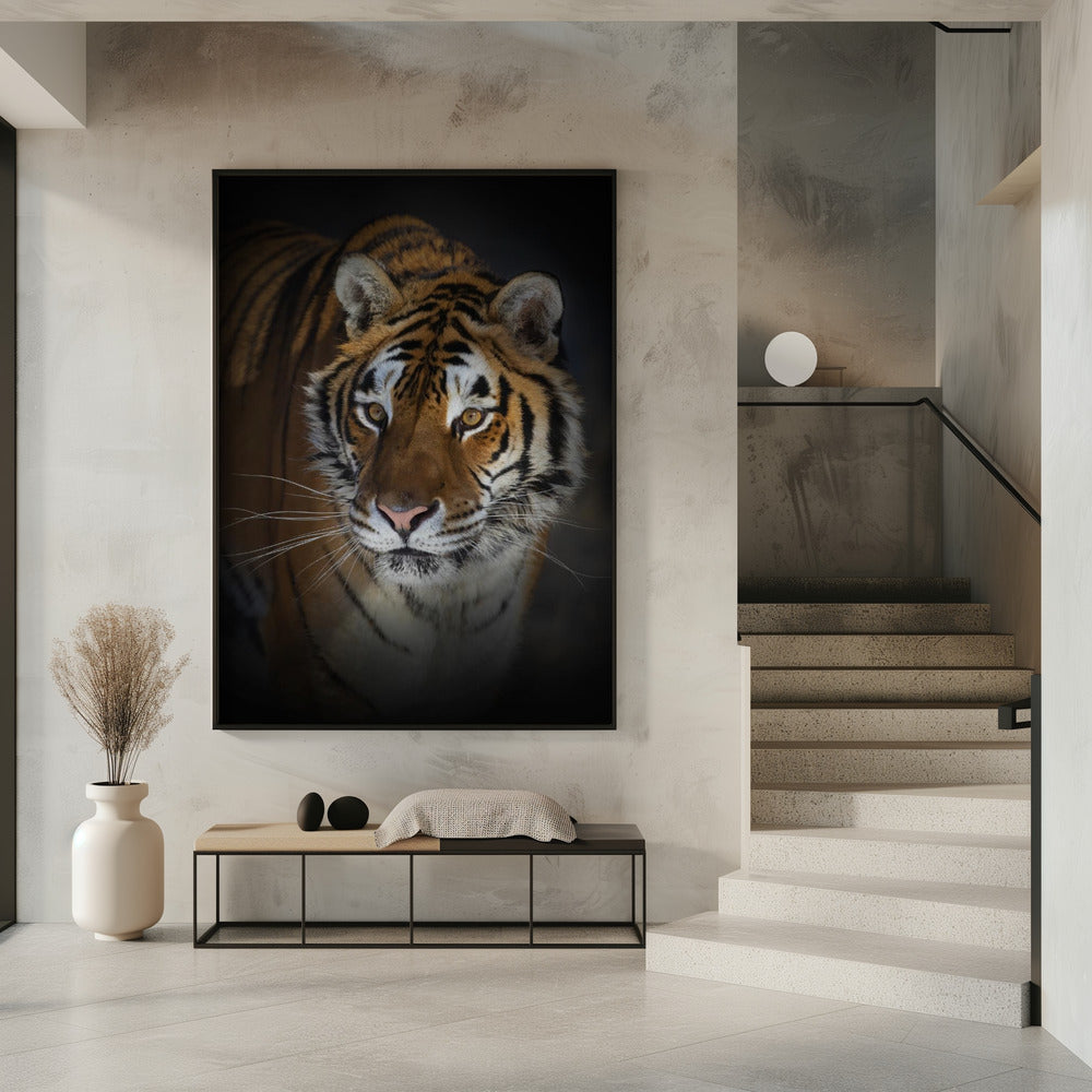 Wall Art Felines Nature-Inspired Canvas Print-wall-art-portrait-of-a-siberian-tiger-inches