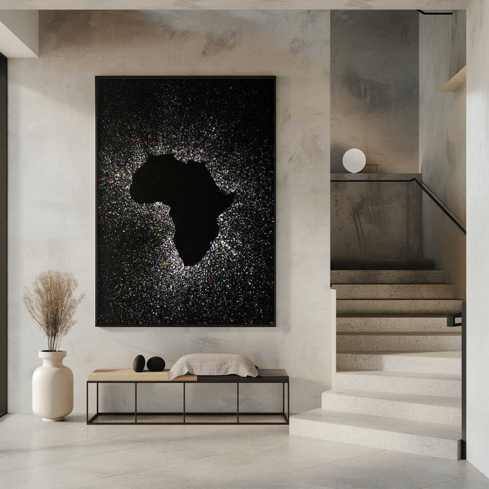 Wall art African eclipse effect